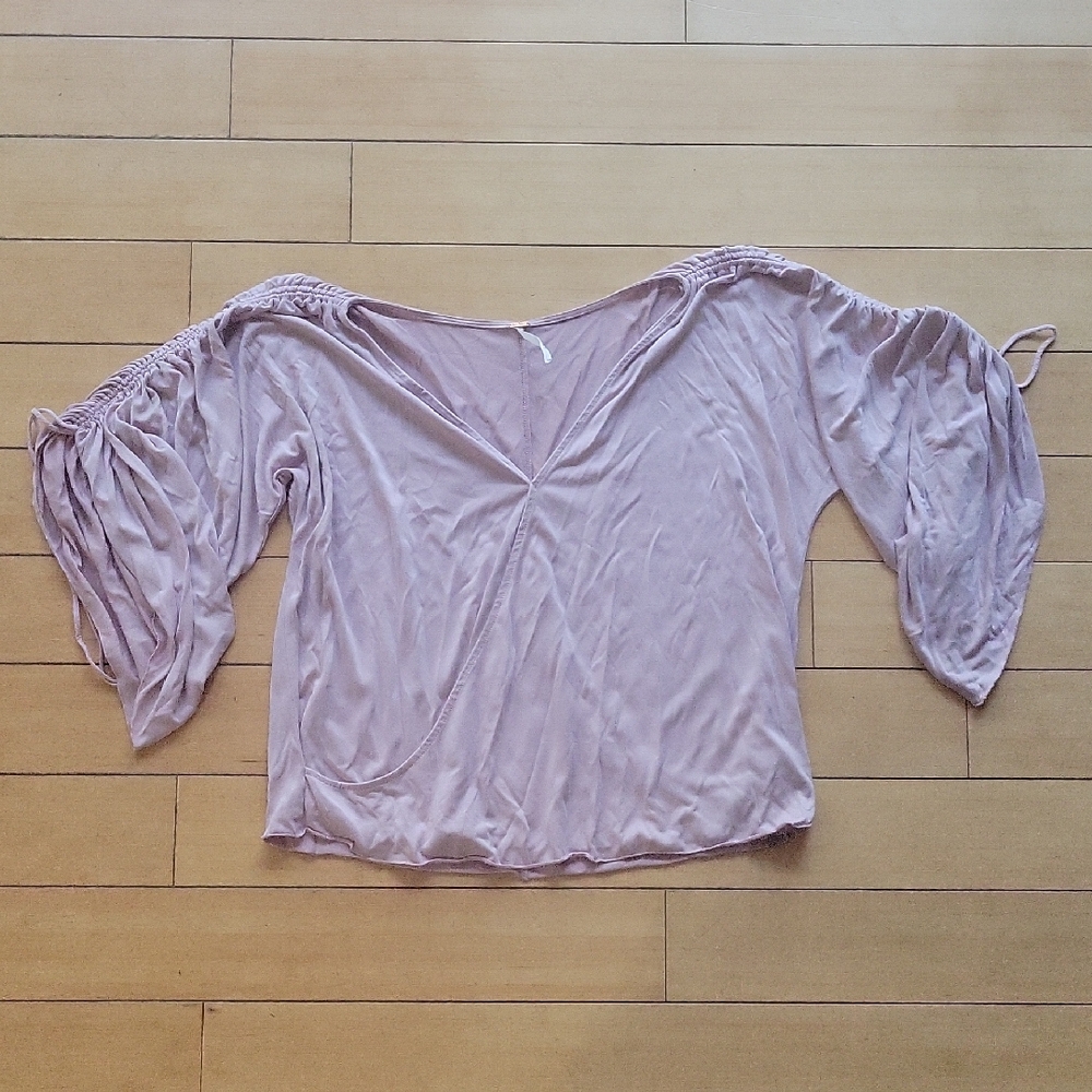 • Free People • Mauve Bell Sleeve Top